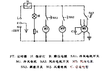 Xinping brand XP-821, XP-823<strong>Air conditioning fan</strong><strong>Circuit diagram</strong>.gif