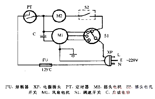 转页扇电路图图片