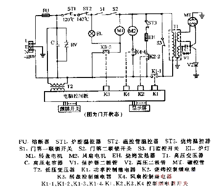 <strong>Haier</strong>HR-8752GM, HR-8801M<strong>Computer</strong> style barbecue type<strong>Microwave oven</strong><strong>Circuit diagram</strong>.gif