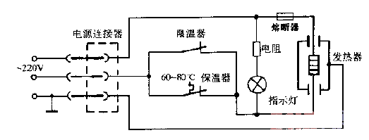 Aide CFXB series popular single-lamp thermal insulation automatic rice cooker circuit diagram