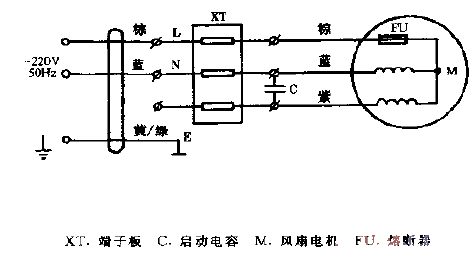 Jinling brand APT20-3-1, APT25-4-1, APT30-5-1 ceiling-mounted ventilation fan<strong>Circuit diagram</strong>.gif