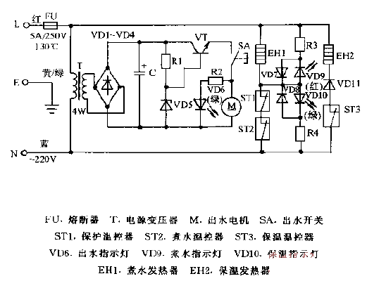 Gongbao brand DFP-28A1F, DFP-36A1F, DFP-46A1F<strong>Electronic</strong>Thermos Bottle<strong>Circuit Diagram</strong>.gif