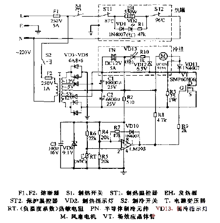 Shunkang RYL-5 type hot and cold drinking water<strong>machine circuit diagram</strong>.gif