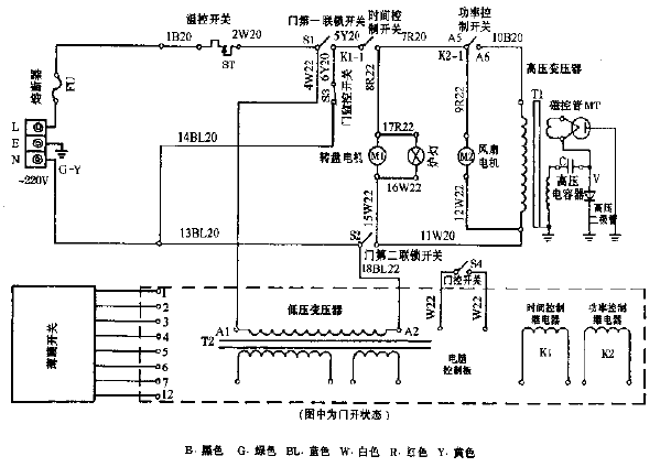 Clam E70E-2, E100-2<strong>Computer</strong>style<strong>Microwave oven</strong><strong>Circuit diagram</strong>.gif