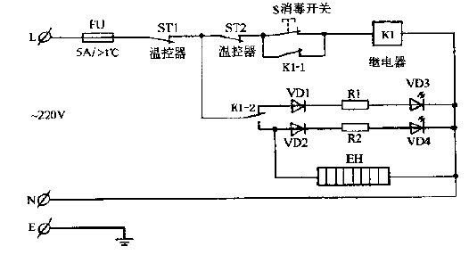 Lilong brand RTP-18 tea set<strong>Disinfection cabinet circuit diagram</strong>.gif