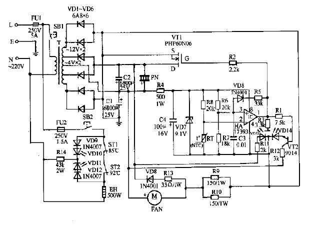 Shire YLRI-5T, YLRI-5 hot and cold drinking water<strong>machine circuit diagram</strong>.gif