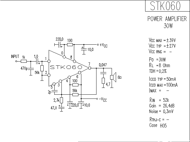 <strong>ST</strong>K060<strong>Power Amplifier</strong>Circuit Diagram