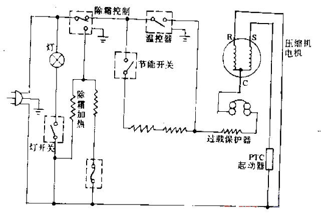 Jinol brand<strong>BCD</strong>-208 type<strong>refrigerator</strong><strong>circuit</strong>.gif