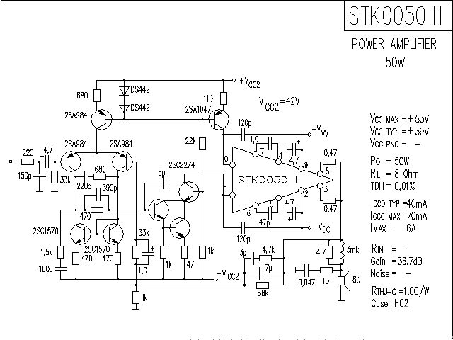 <strong>ST</strong>K0050II<strong>Power Amplifier</strong>Circuit Diagram