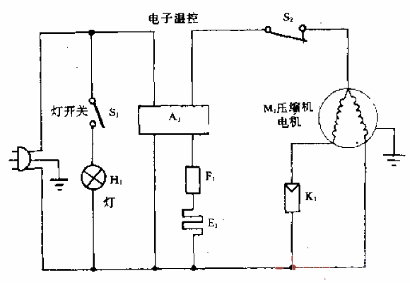 Bole brand BCD-185C refrigerator circuit