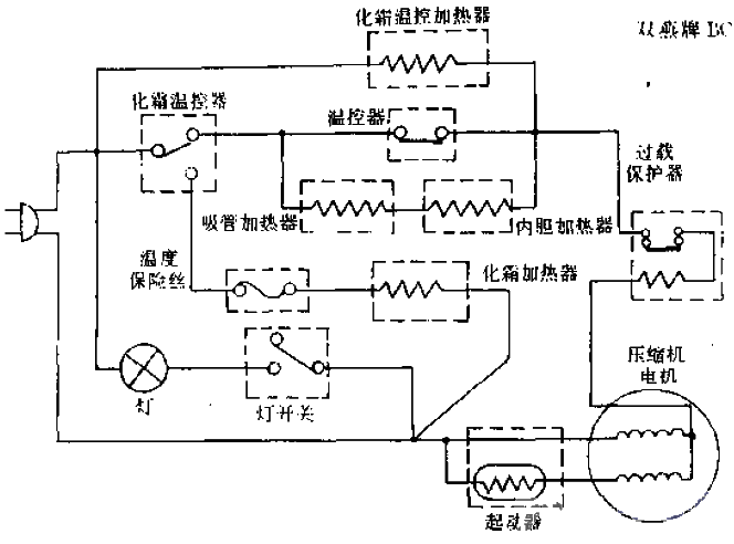 Shuangyan brand<strong>BCD</strong>-145 type<strong>refrigerator</strong><strong>circuit</strong>.gif