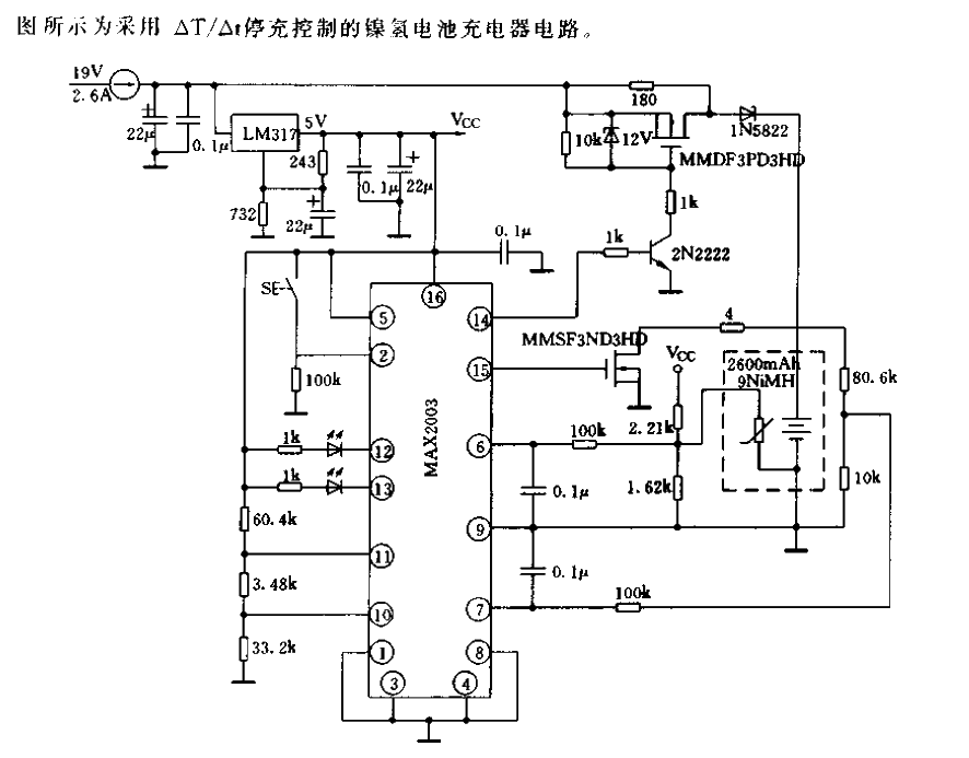 Application of battery charge controller MAX2003 02