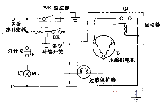 Huayi-Ariston brand<strong>BCD</strong>-161 type<strong>refrigerator</strong><strong>circuit</strong>.gif