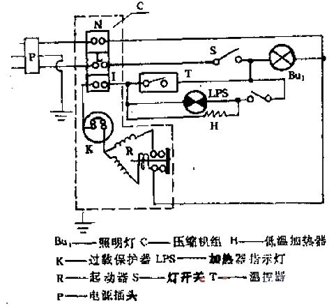 Meiling-Ariston brand<strong>BCD</strong>-161 type<strong>refrigerator</strong><strong>circuit</strong>.gif