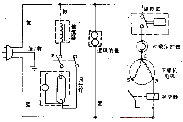 Xidao brand LBL-238, LBL-330, (UKS26), (UKS36) type<strong>refrigerator</strong><strong>circuit</strong>.gif