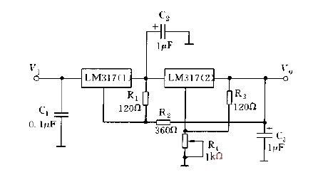 High stability<strong>power supply circuit diagram</strong> composed of<strong>LM317</strong>.gif