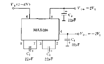 Basic <strong>application circuit diagram</strong> of MAX680.gif