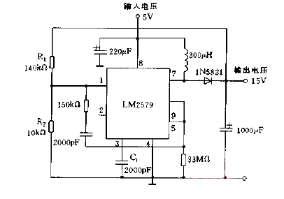 Using<strong>LM</strong>2579 to form a<strong>boost</strong><strong>regulator</strong><strong>circuit diagram</strong>.gif