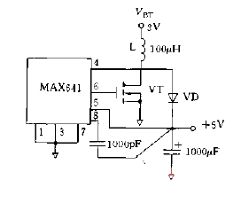 <strong>Boost converter</strong> circuit diagram using MAX641.gif