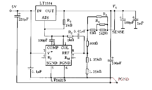 Microprocessor<strong>Electromechanical</strong> source circuit diagram using LT1584 and LT1431.gif