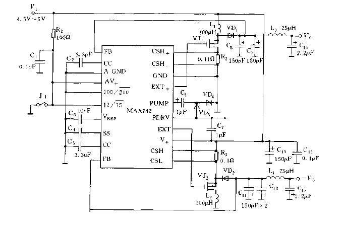 MAX742 standard<strong>Application circuit diagram</strong>.gif