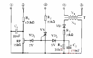 Overcurrent and overvoltage protection circuit diagram of electronic ballast