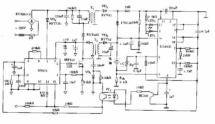 <strong>Charger circuit diagram</strong> powered by <strong>switching power supply</strong>.gif