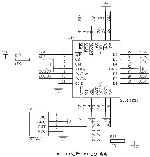 Data transmission interface circuit design of automobile driving recorder