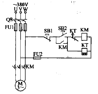 8. Single<strong>three-phase asynchronous motor</strong>time<strong>control circuit</strong>.gif