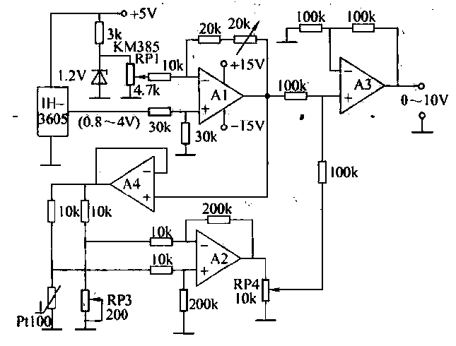 44. Thermometer<strong>Circuit</strong> with <strong>Temperature Compensation</strong>.gif