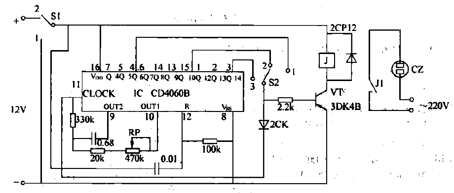 19. Highly reliable <strong>universal timer</strong> circuit composed of <strong>CD4060</strong>B.gif