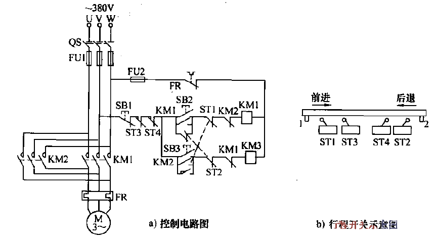 7.<strong>Three-phase asynchronous motor</strong>Stroke<strong>Control circuit</strong>.gif