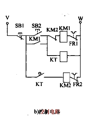 19.M1 starts M2 and stops M1<strong>Control circuit</strong>b.gif