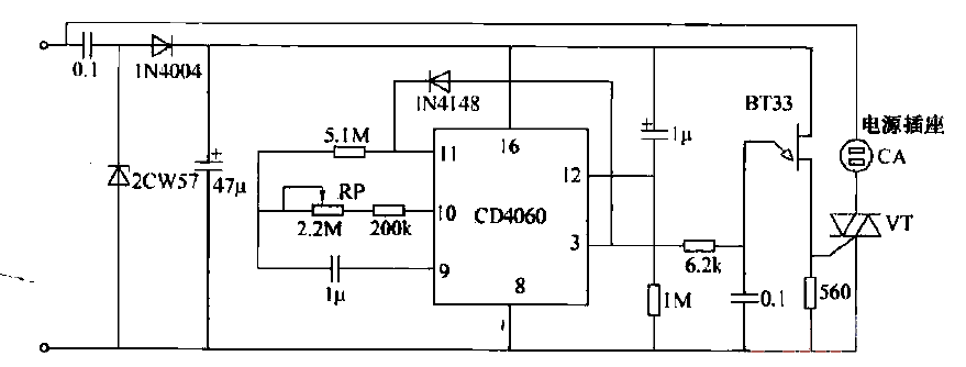 Rice cooker preset power-off timer circuit