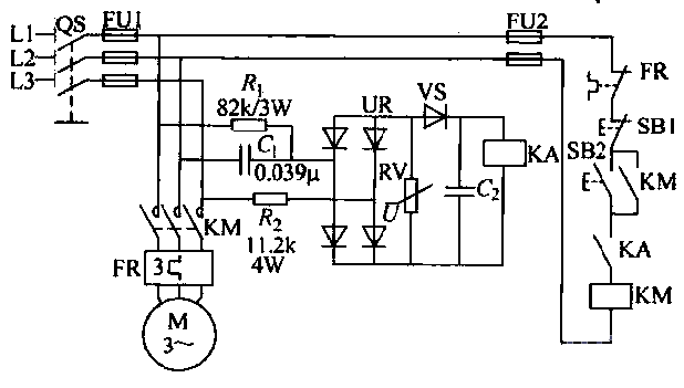 Control circuit for fixed power phase sequence