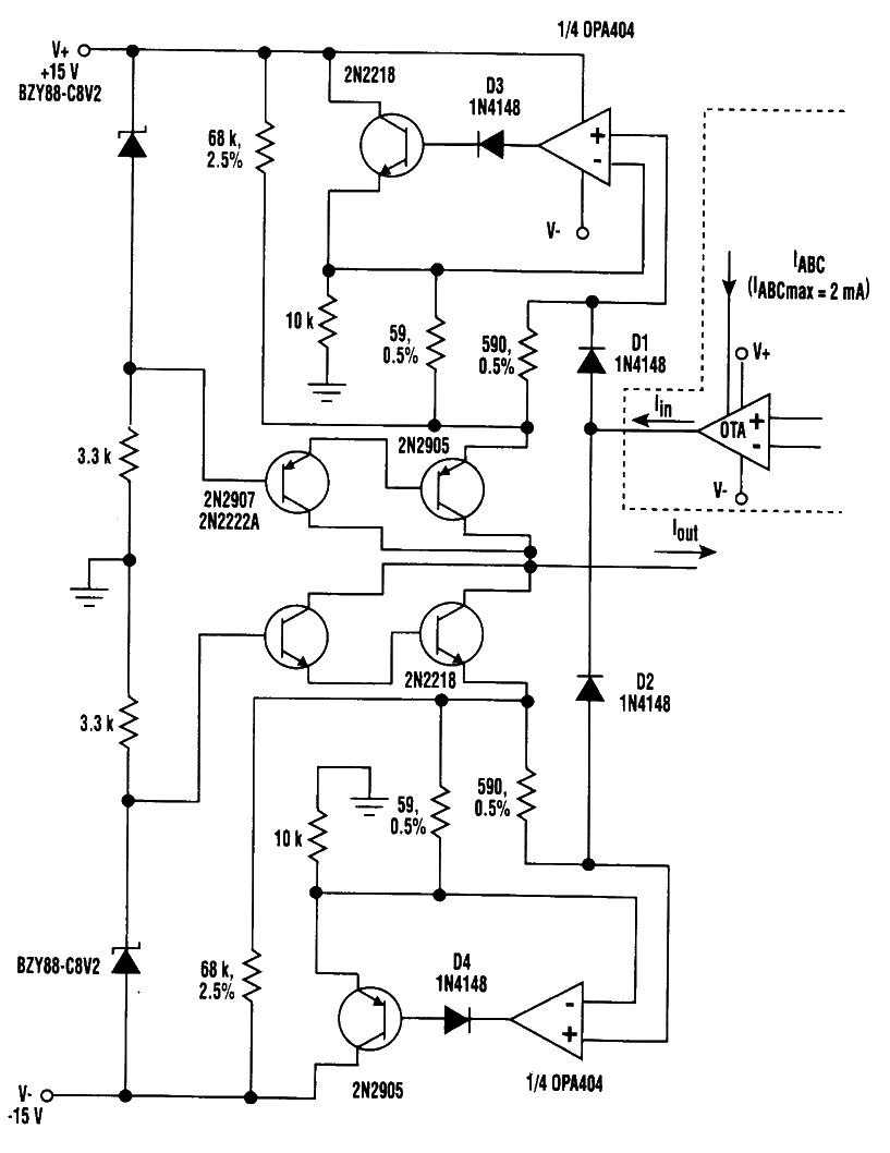 Operational transconductance amplifier with booster