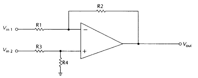 Basic Op Amp Differential Amplifier