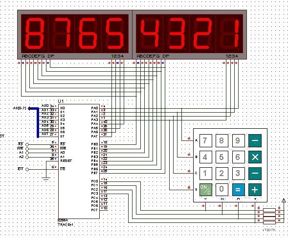 8255 digital tube display circuit diagram