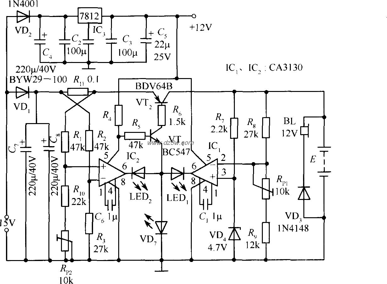 Car battery charger circuit diagram