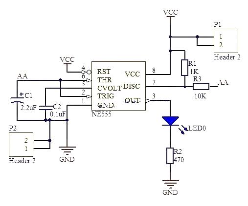 555 8-pin integrated circuit diagram