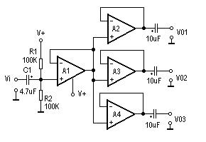 Complete collection of lm324 audio amplifier circuit