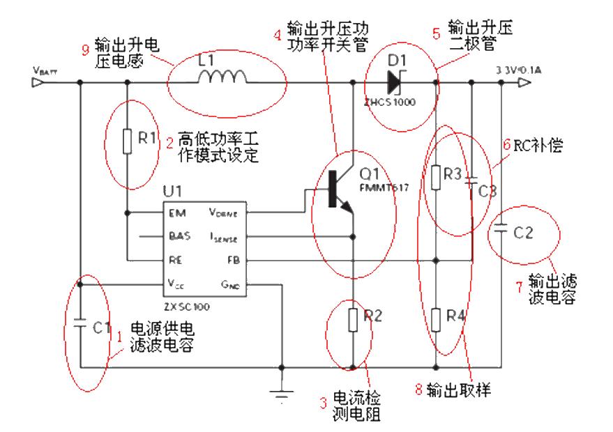 Ultra-low quiescent current ZXSC100 application circuit analysis