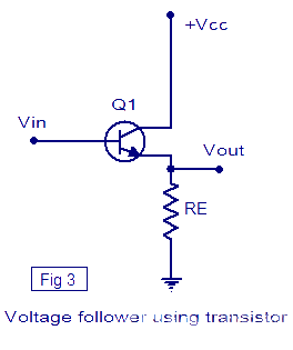 Voltage buffer using transistor