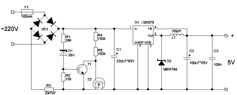 5V<strong>Power supply</strong>using<strong>LM</strong>2995<strong>Converter</strong><strong>Circuit</strong>