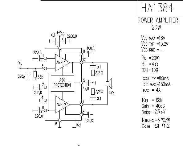 HA1384 power<strong><strong><strong><strong>amplifier circuit diagram</strong></strong></strong></strong>