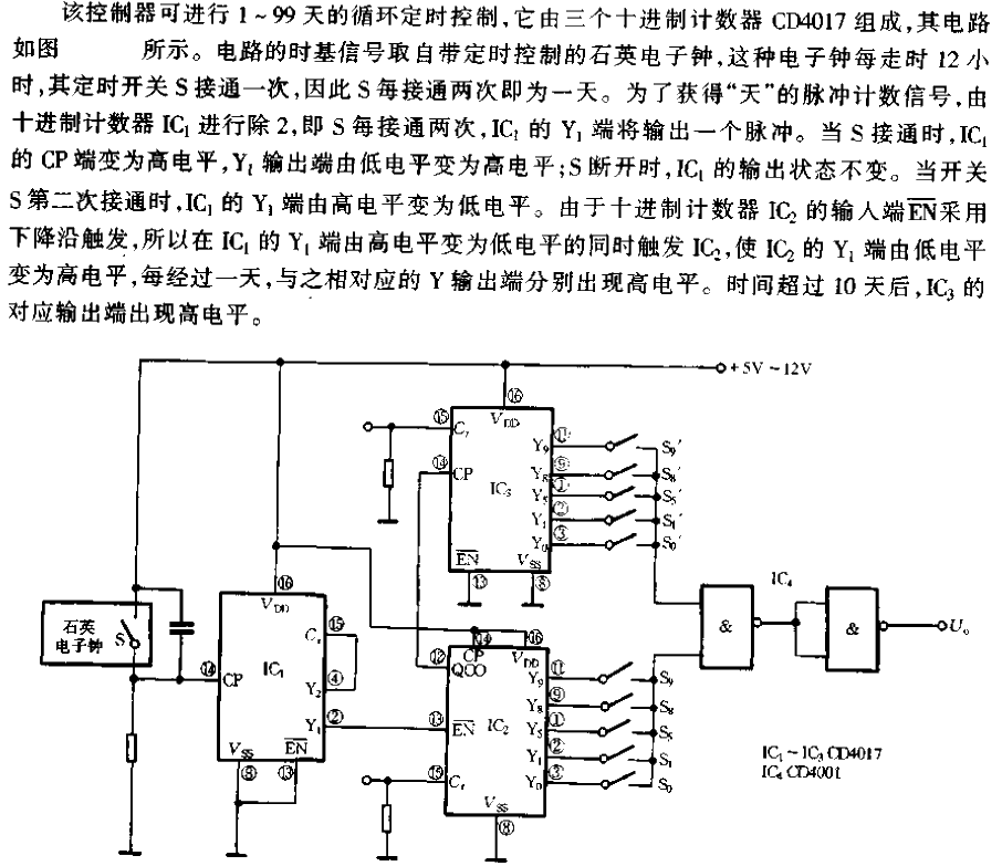 Long time timing controller circuit