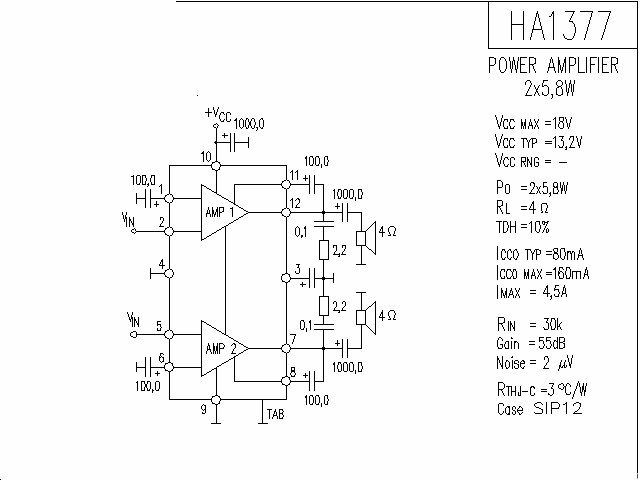 HA1377 power<strong><strong><strong><strong>amplifier circuit diagram</strong></strong></strong></strong>