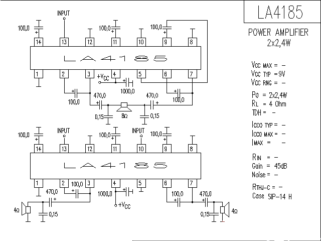 LA4185 power<strong><strong><strong><strong>amplifier circuit diagram</strong></strong></strong></strong>