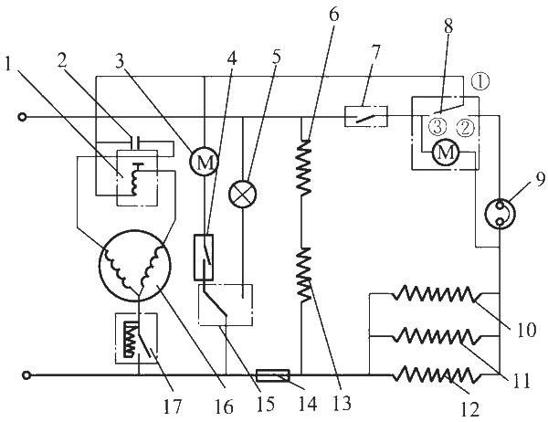 Double door intercooling refrigerator control circuit diagram