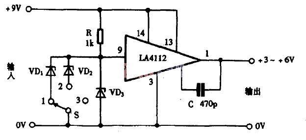 Clever use of LA4112 as a regulated power supply circuit diagram